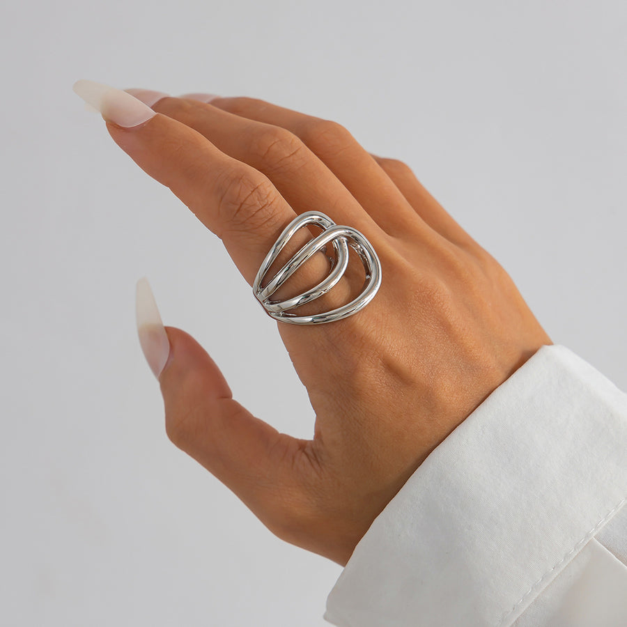 Exaggerated Glossy Fashion Wide Open Bangle for Women