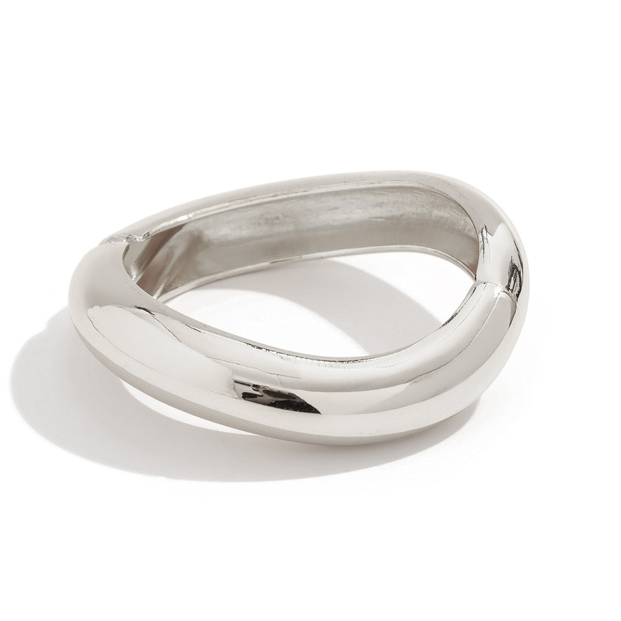 Exaggerated Glossy Fashion Wide Open Bangle for Women