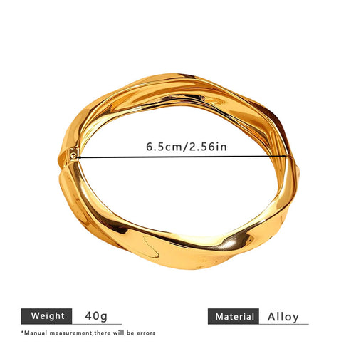 Womens Sophisticated Minimalist Geometric Wave Bracelet