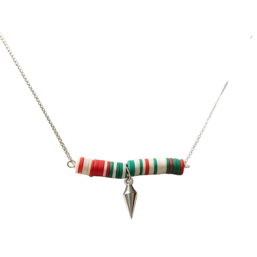 European and American Christmas Polymer Clay Beaded Necklace