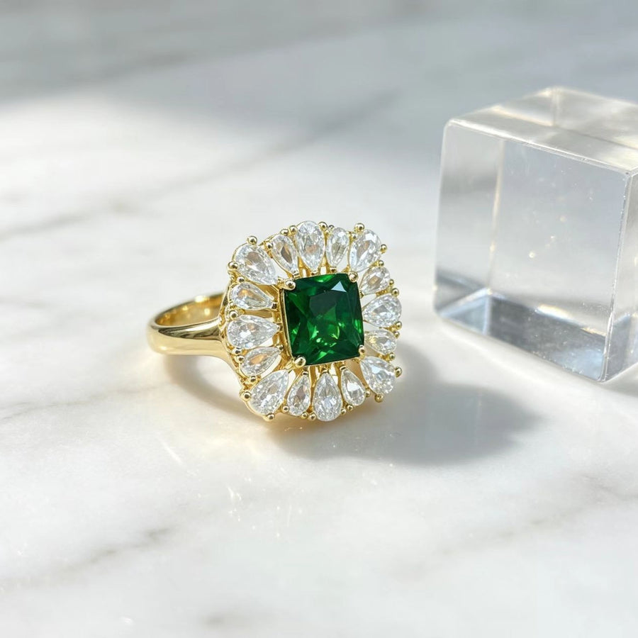 Fashionable Gemstone Ring with European and American Style