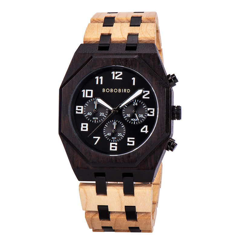 Wooden Watch T92 Quartz - Elegant Timepiece for Everyone