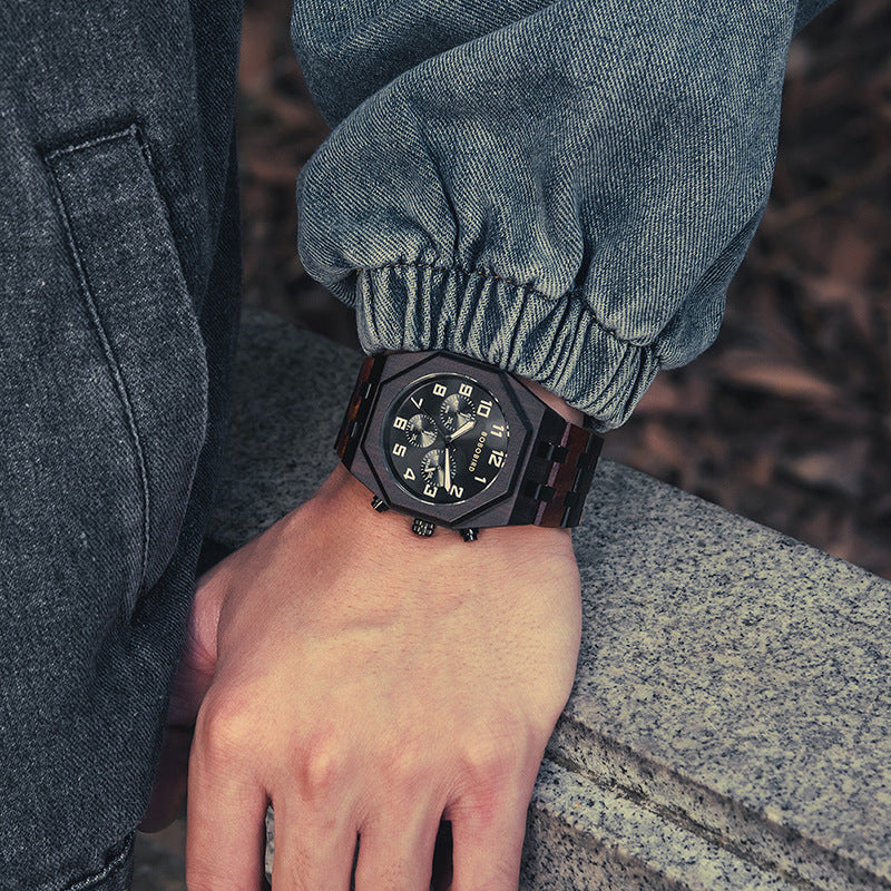 Wooden Watch T92 Quartz - Elegant Timepiece for Everyone