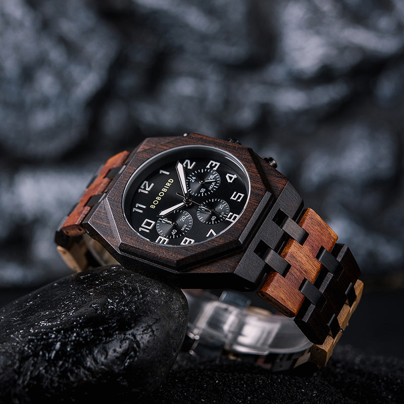Wooden Watch T92 Quartz - Elegant Timepiece for Everyone