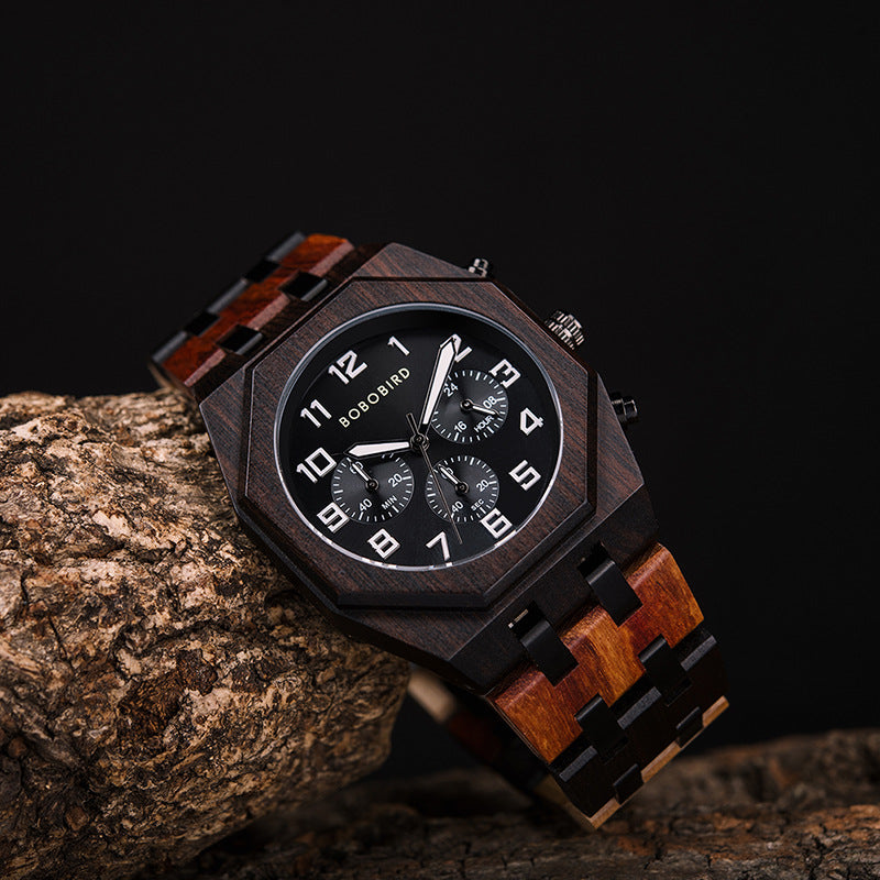 Wooden Watch T92 Quartz - Elegant Timepiece for Everyone
