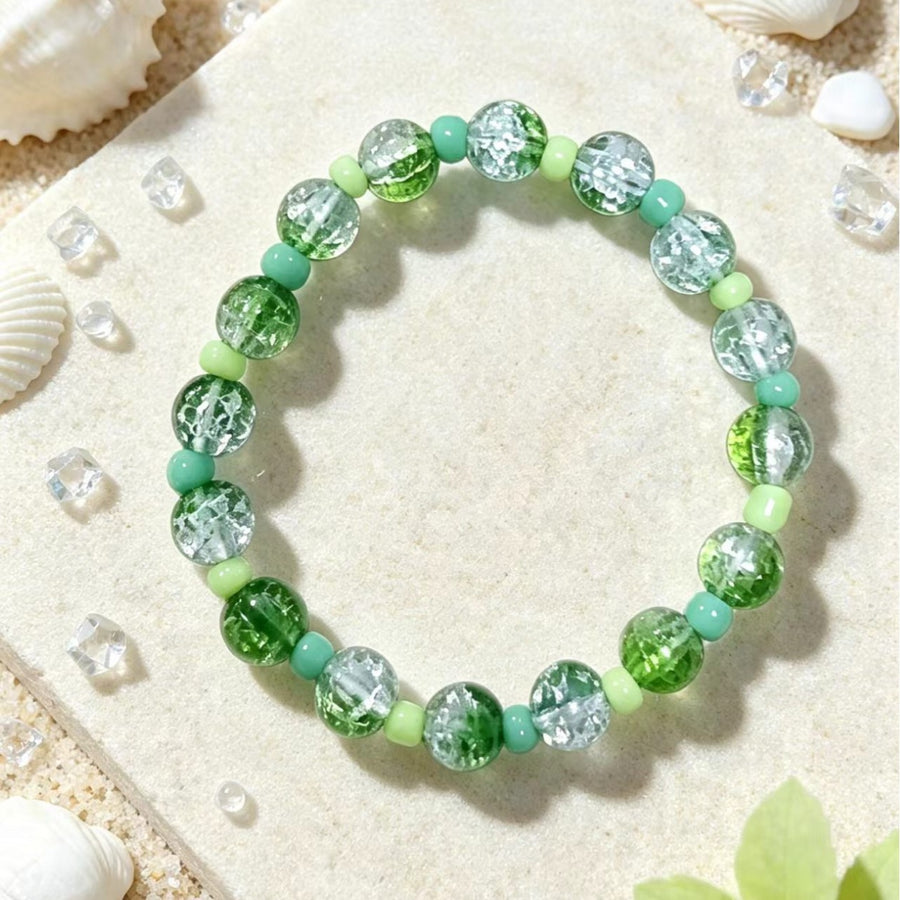 Summer 8mm Crystal Glass Bead Gradient Bracelet