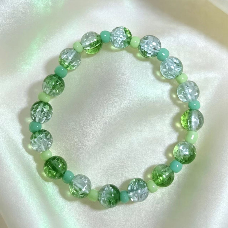 Summer 8mm Crystal Glass Bead Gradient Bracelet