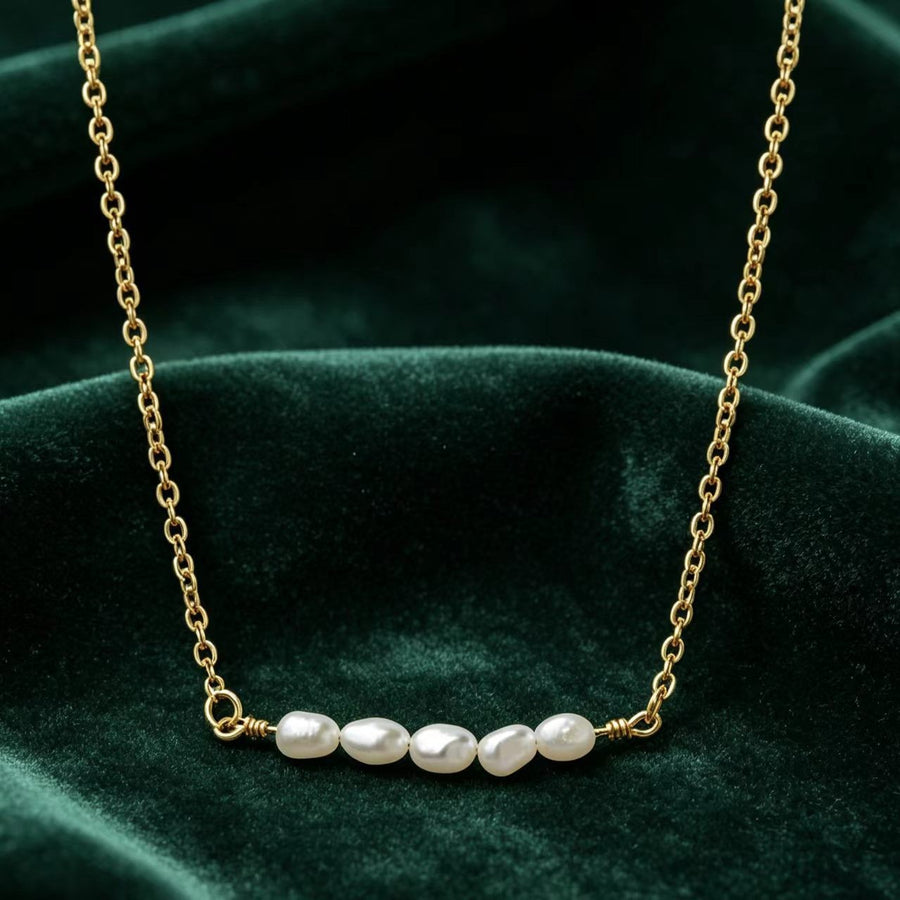 Natural Freshwater Pearl Necklace - Simple and Elegant Design