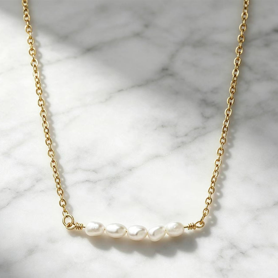 Natural Freshwater Pearl Necklace - Simple and Elegant Design
