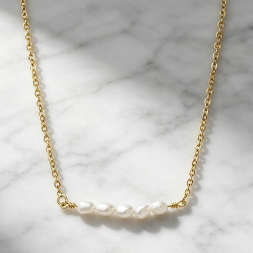 Natural Freshwater Pearl Necklace - Simple and Elegant Design