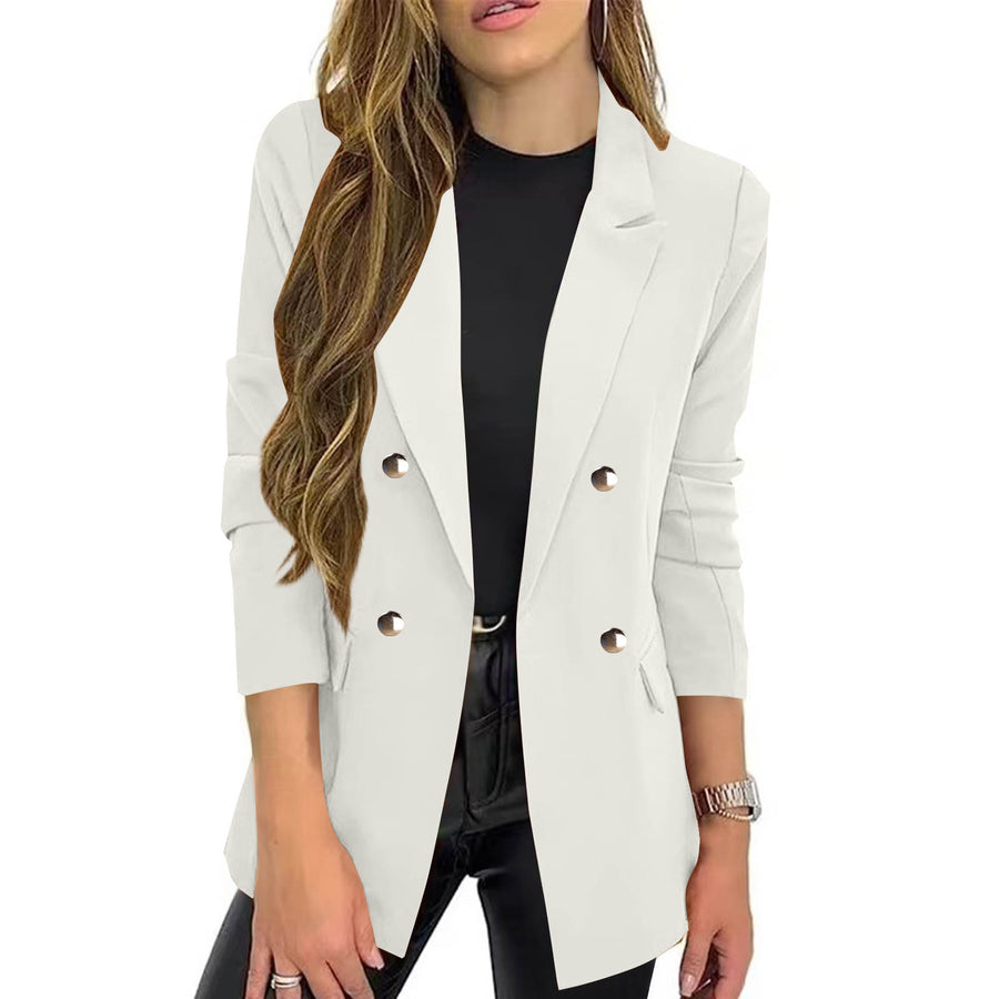 Turn-down Collar Slim-fit Blazer for Effortless Style
