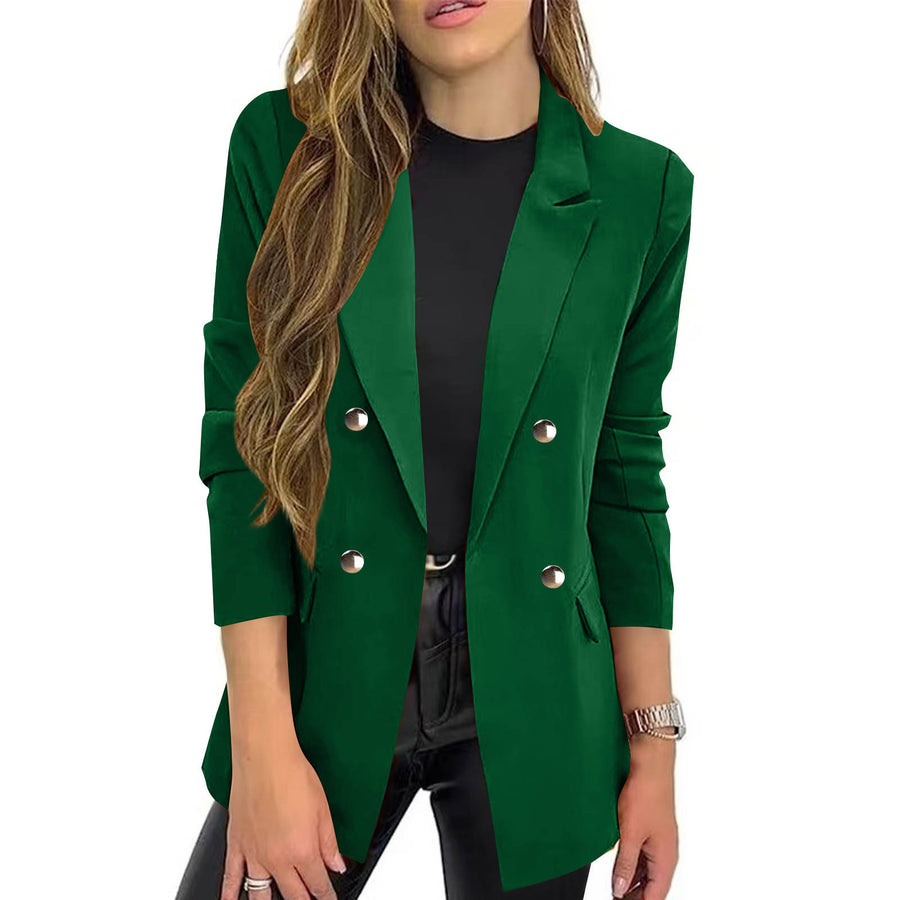 Turn-down Collar Slim-fit Blazer for Effortless Style