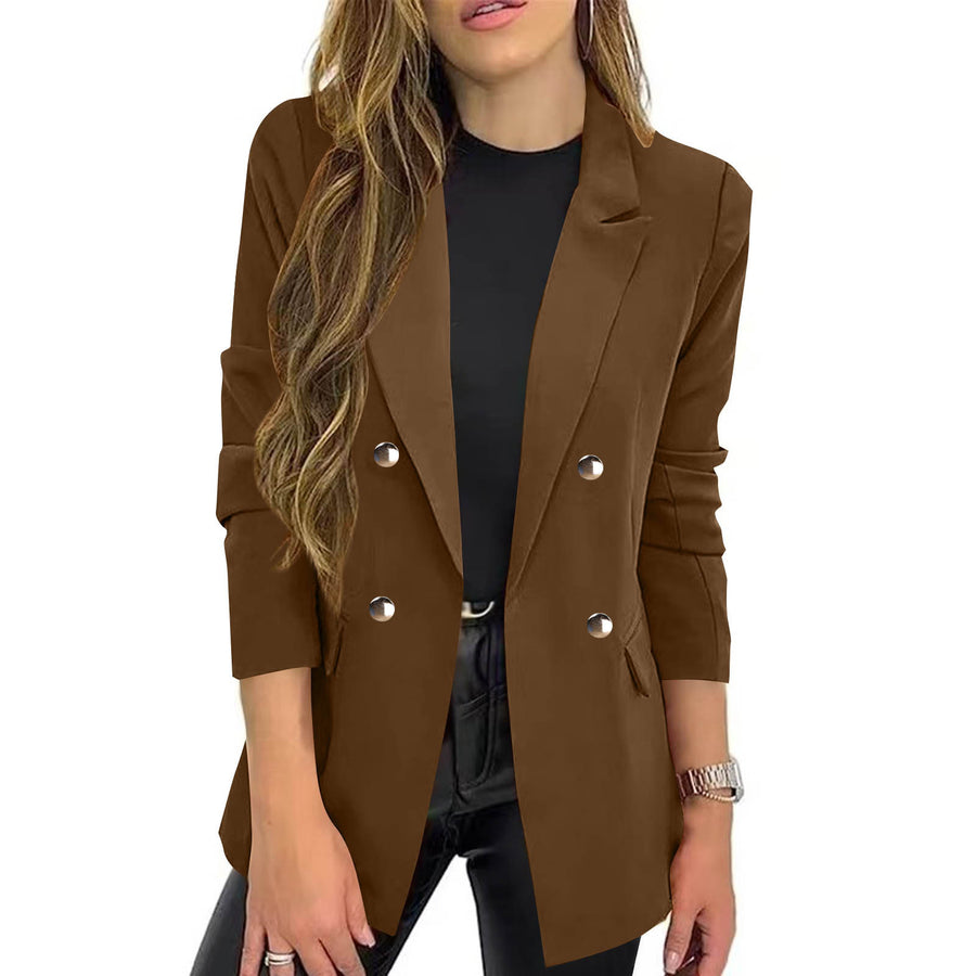 Turn-down Collar Slim-fit Blazer for Effortless Style