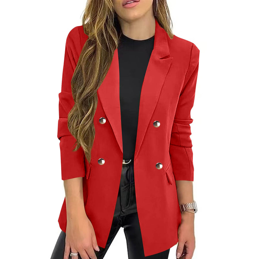 Turn-down Collar Slim-fit Blazer for Effortless Style
