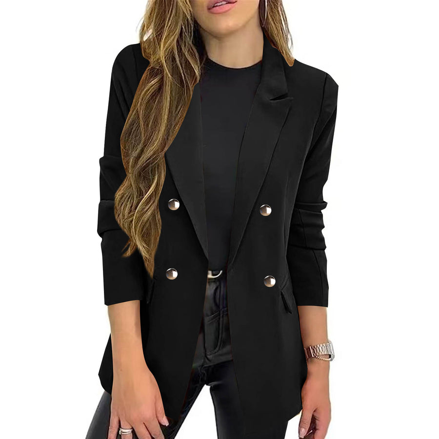 Turn-down Collar Slim-fit Blazer for Effortless Style