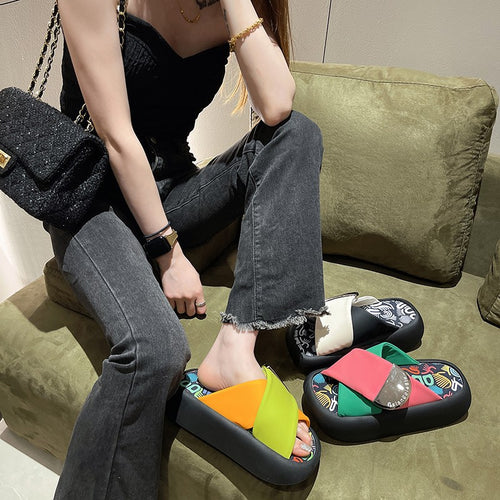 Exotic-style Casual Thick-soled Slippers for Women