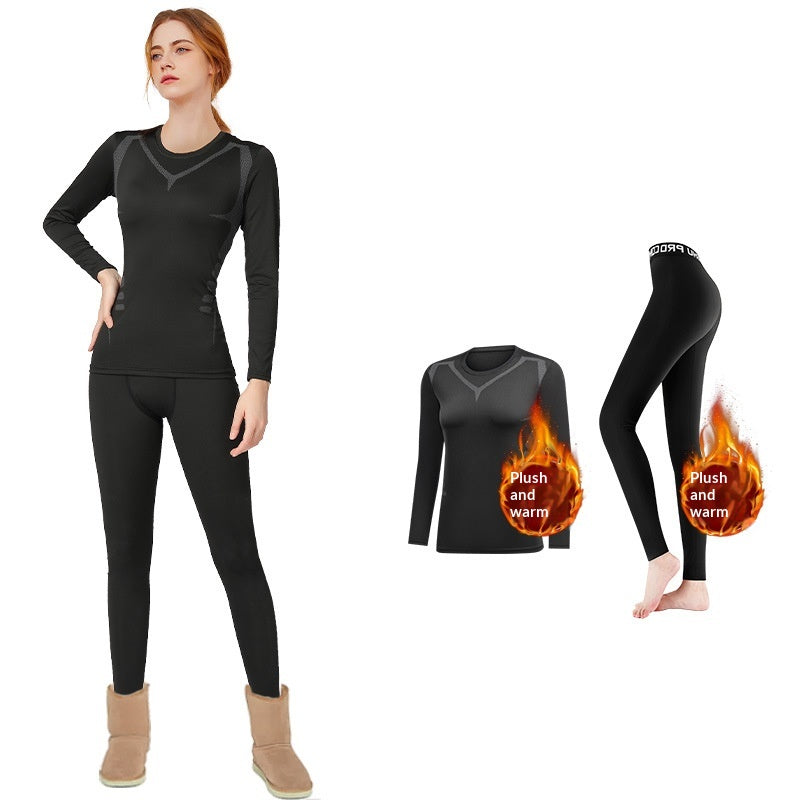 Women's Outdoor Skiing Yoga Fitness Set - Long Sleeve Top & Leggings