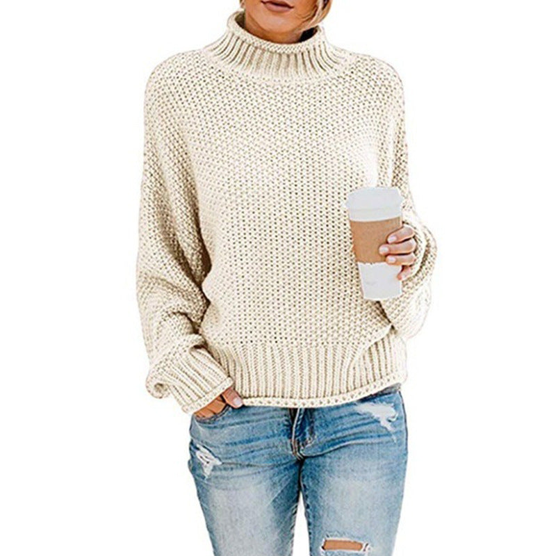 Batwing-sleeve Knit Sweater - Oversized Pullover Dress