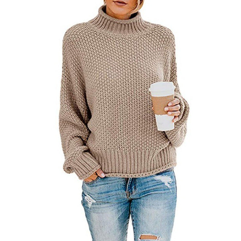 Batwing-sleeve Knit Sweater - Oversized Pullover Dress