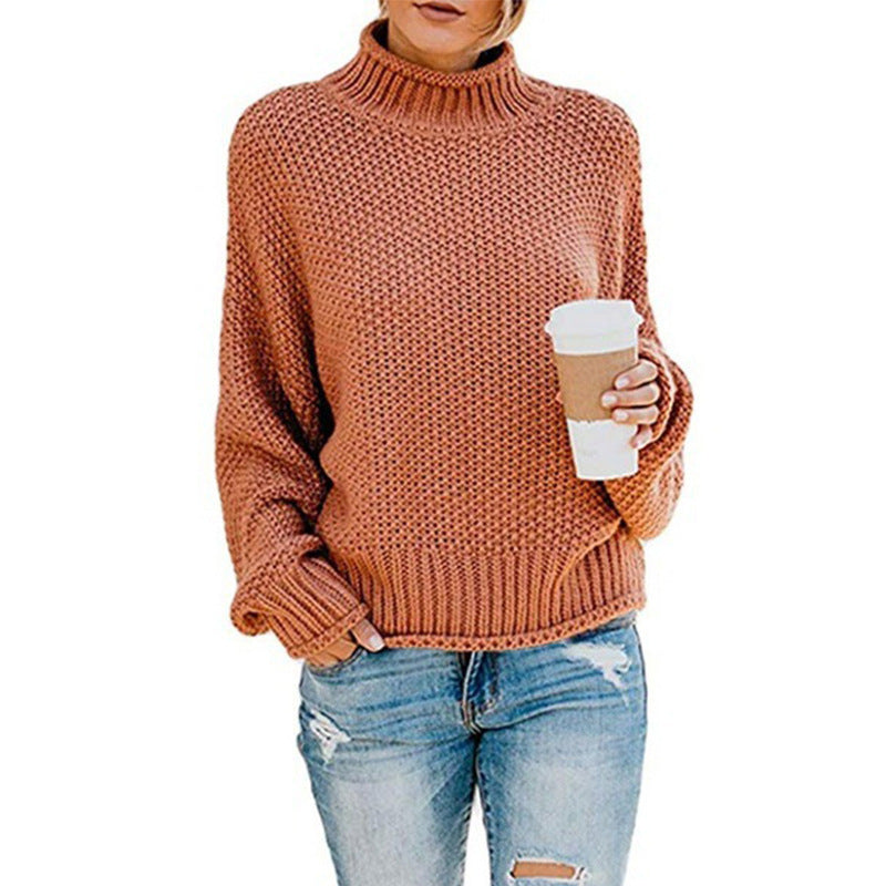 Batwing-sleeve Knit Sweater - Oversized Pullover Dress