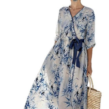 Lady's Patchwork Casual Versatile Dress for Every Occasion