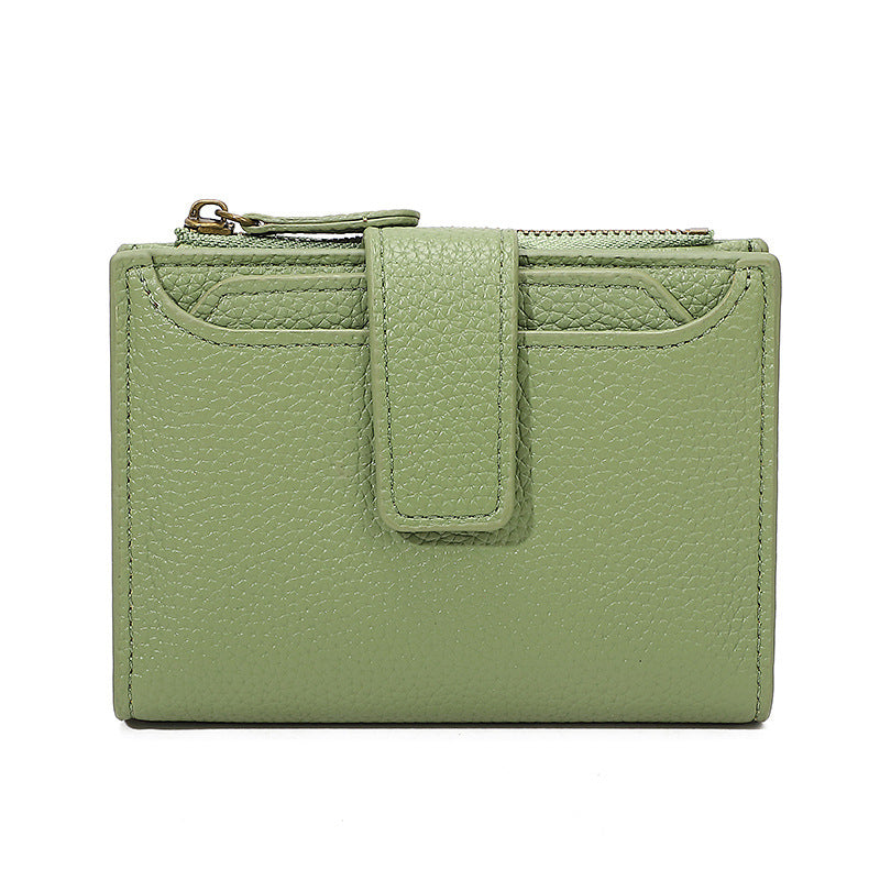 Functional Coin Purse with Ring-Bound Leather Wallet for Women