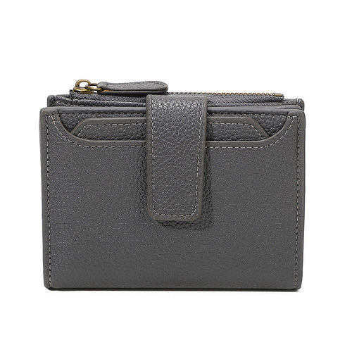 Functional Coin Purse with Ring-Bound Leather Wallet for Women