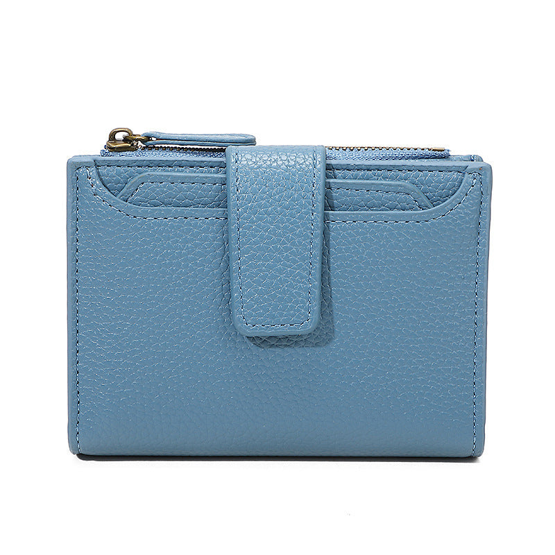 Functional Coin Purse with Ring-Bound Leather Wallet for Women