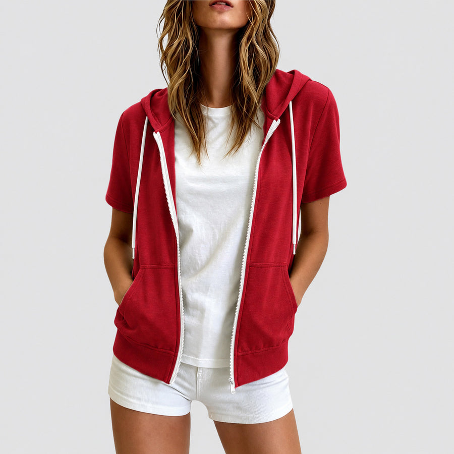 Fashionable Casual Hooded Jacket for Women - Denim Delight