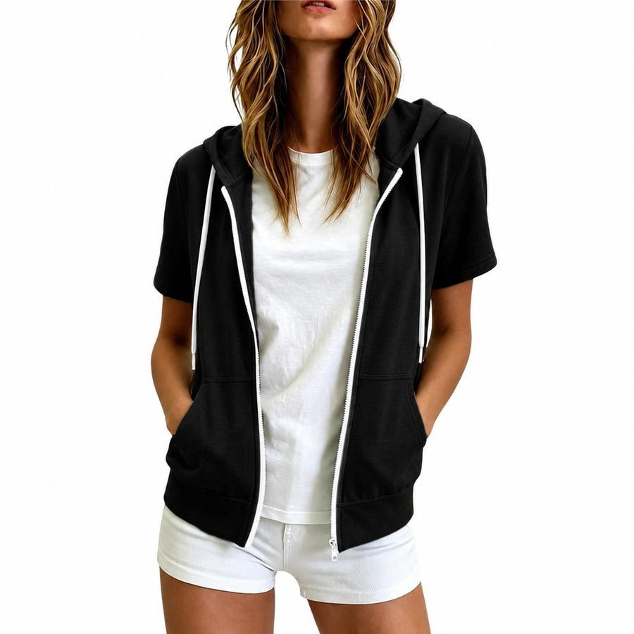 Fashionable Casual Hooded Jacket for Women - Denim Delight