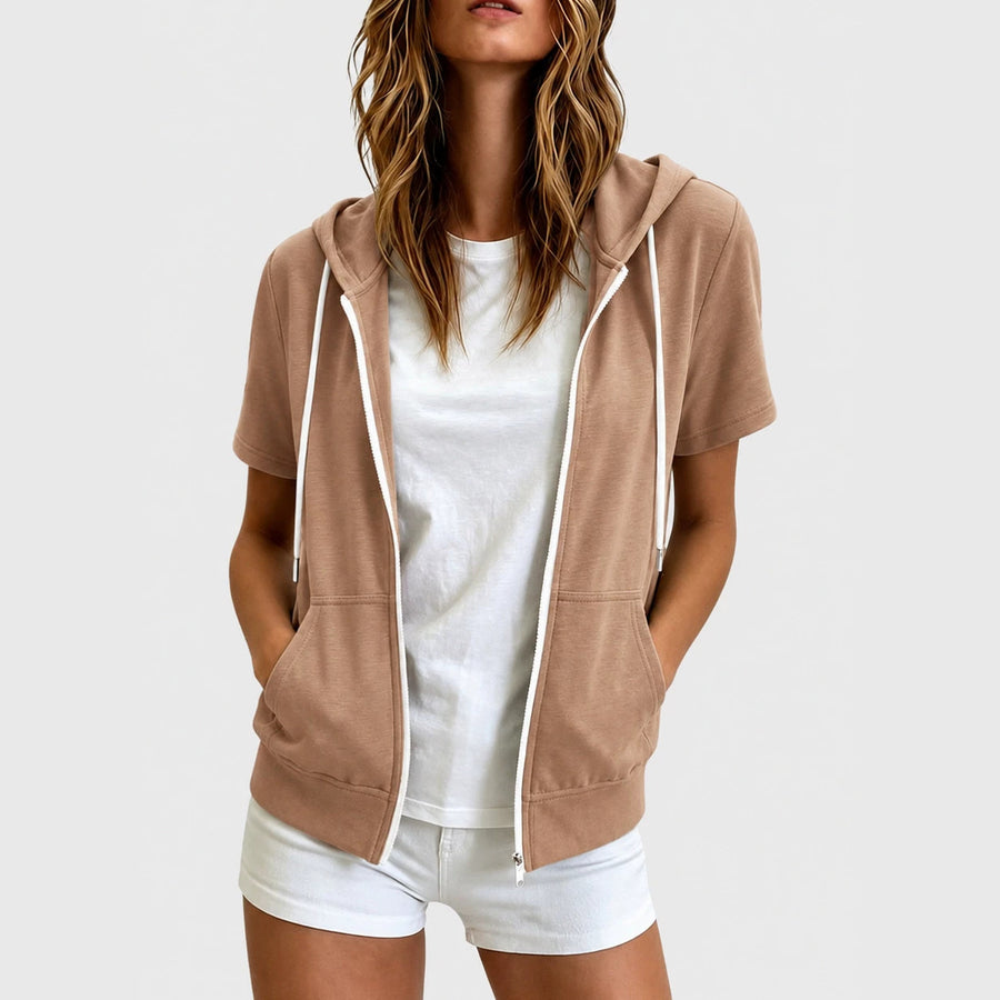 Fashionable Casual Hooded Jacket for Women - Denim Delight
