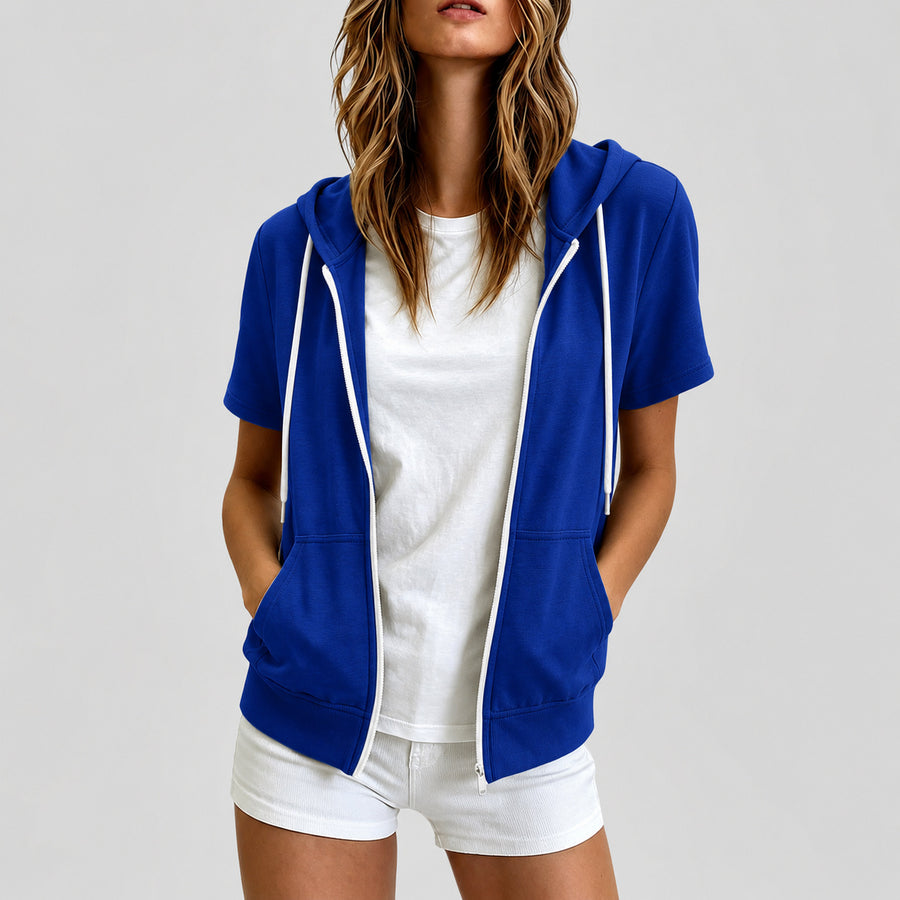 Fashionable Casual Hooded Jacket for Women - Denim Delight