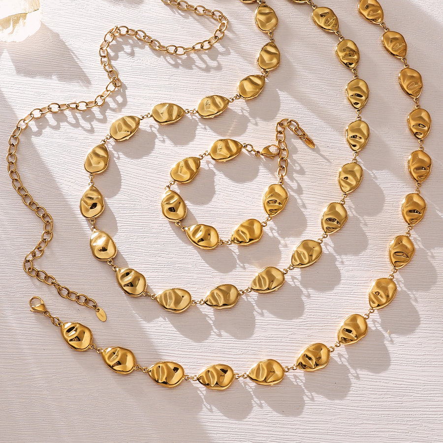 Textured Hollow Handmade Necklace for Women – Unique Jewelry