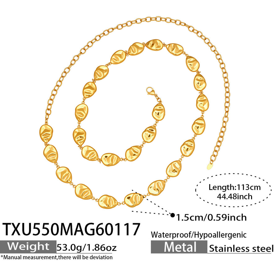 Textured Hollow Handmade Necklace for Women – Unique Jewelry