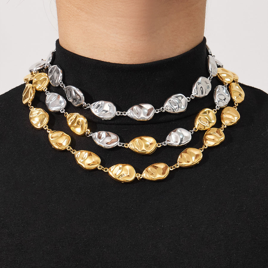 Textured Hollow Handmade Necklace for Women – Unique Jewelry