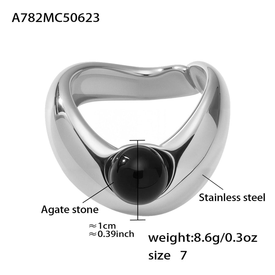 Womens Exaggerated Geometric Open Ring for Stylish Elegance