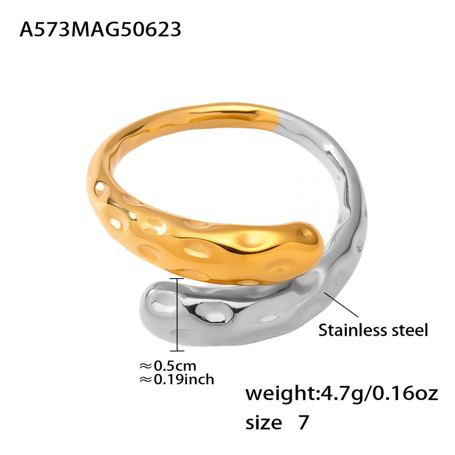 Womens Exaggerated Geometric Open Ring for Stylish Elegance