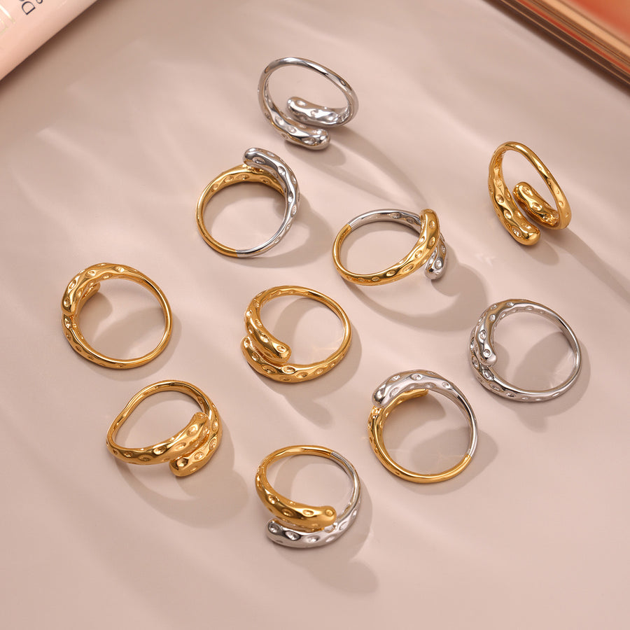 Womens Exaggerated Geometric Open Ring for Stylish Elegance