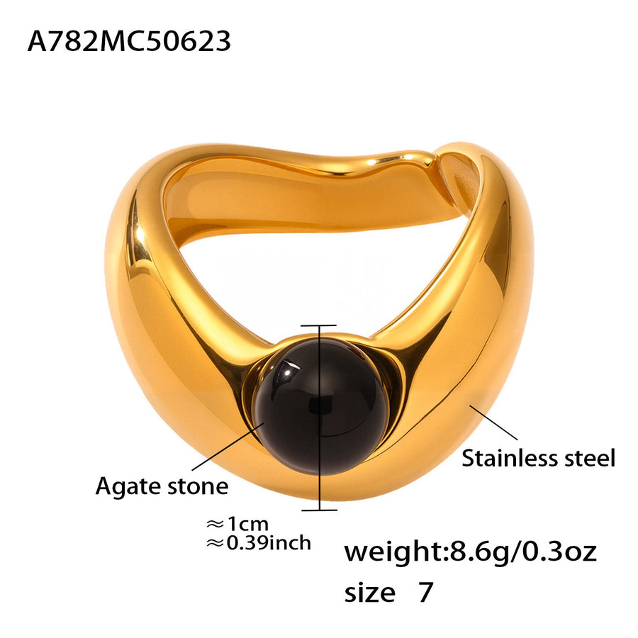 Womens Exaggerated Geometric Open Ring for Stylish Elegance