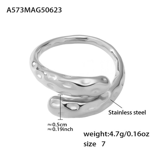 Womens Exaggerated Geometric Open Ring for Stylish Elegance
