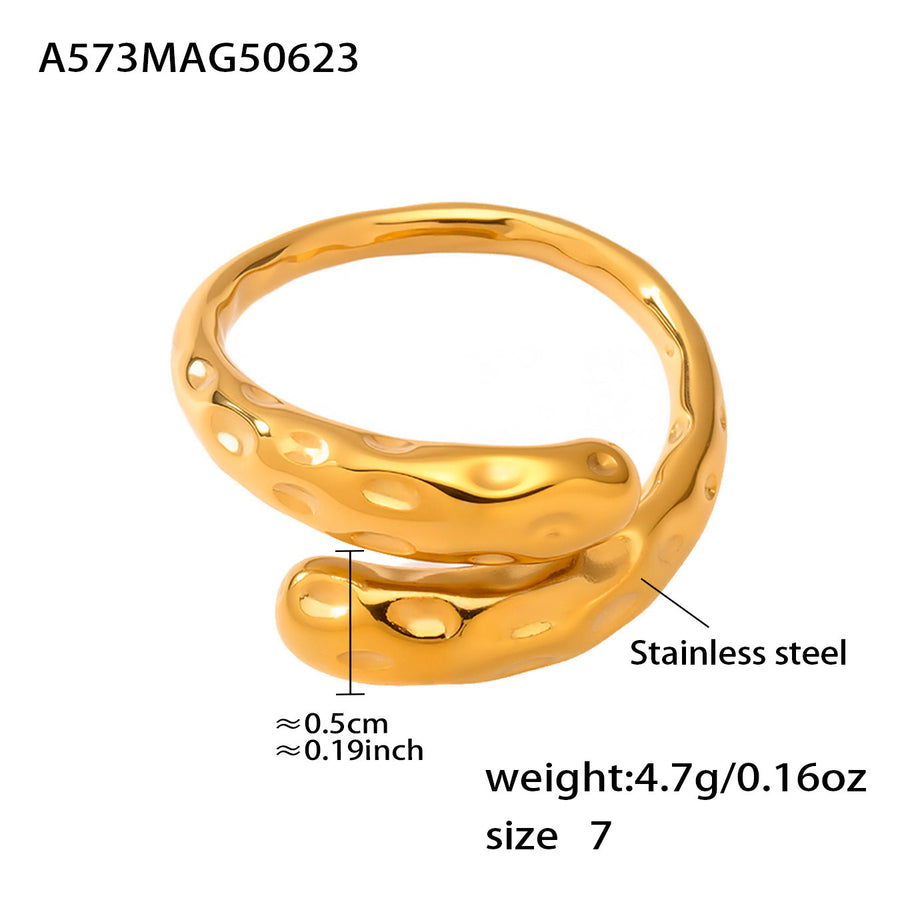 Womens Exaggerated Geometric Open Ring for Stylish Elegance