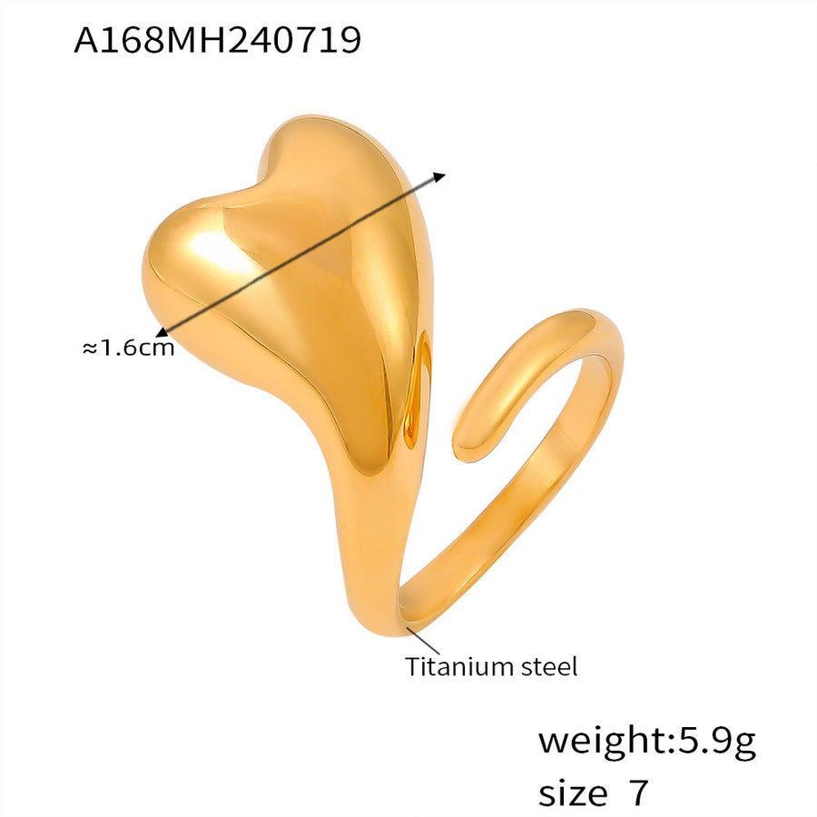 Open-ring Womens Ring With A Loving Heart Design
