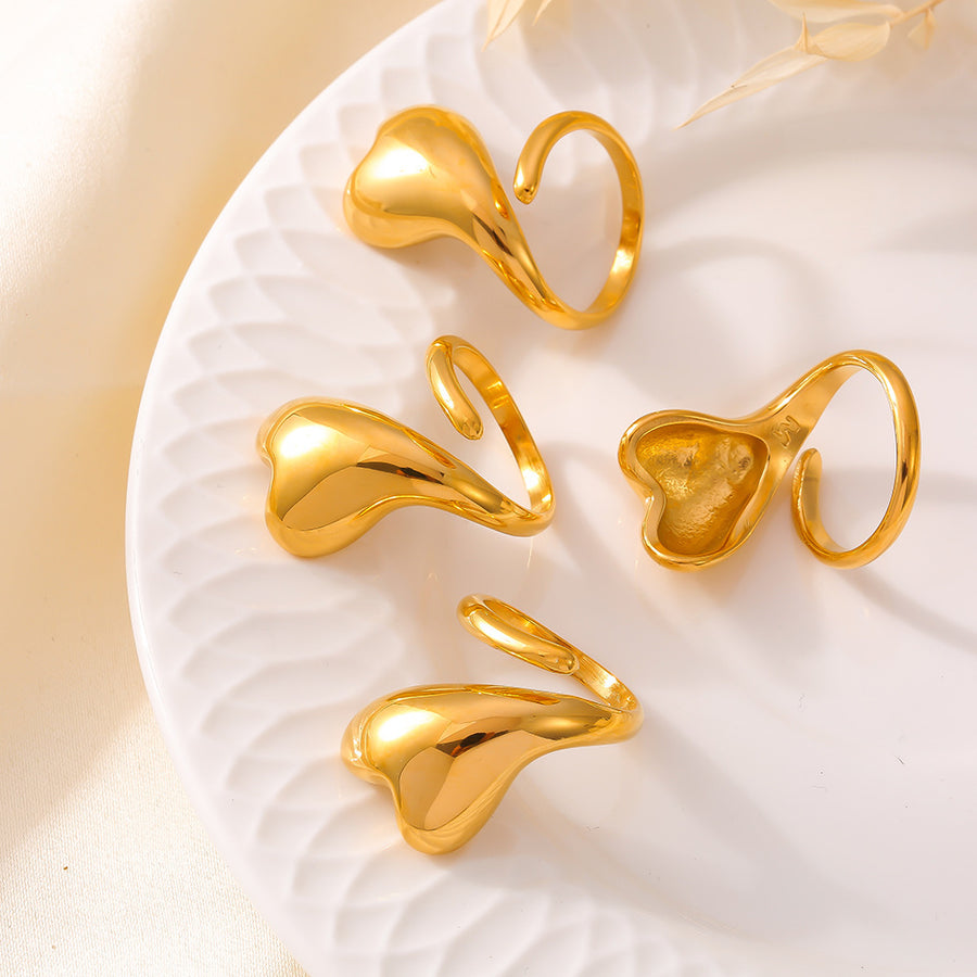 Open-ring Womens Ring With A Loving Heart Design