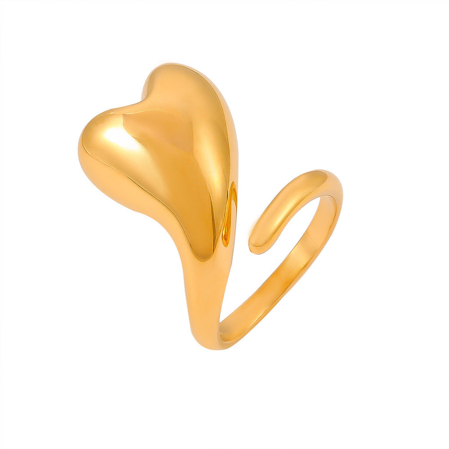 Open-ring Womens Ring With A Loving Heart Design