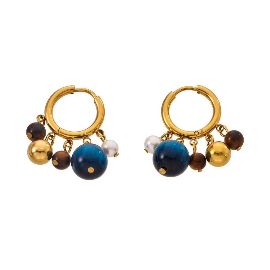 Natural Tiger Eye Stone Tassel Earrings for Everyday Elegance