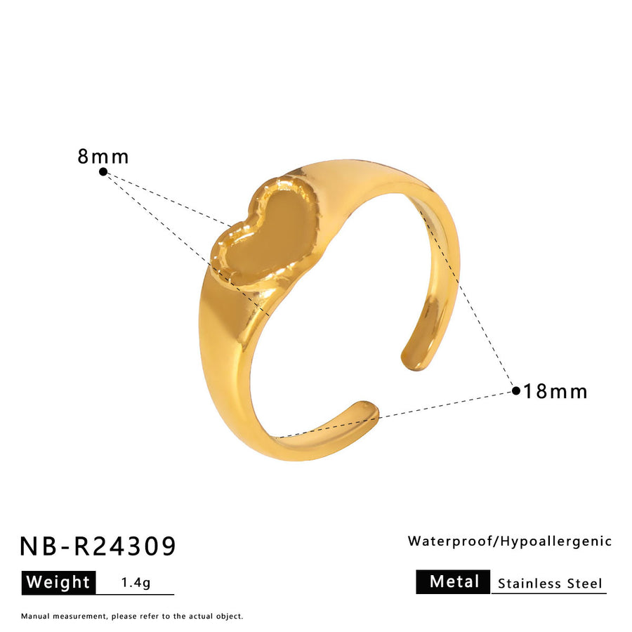 Womens Stainless Steel Geometric Line Ring - Chic and Stylish