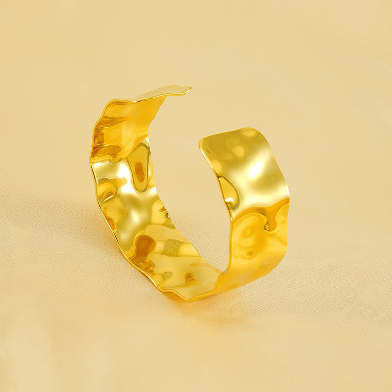 Adjustable Open-end Titanium Steel Bracelet for Stylish Elegance