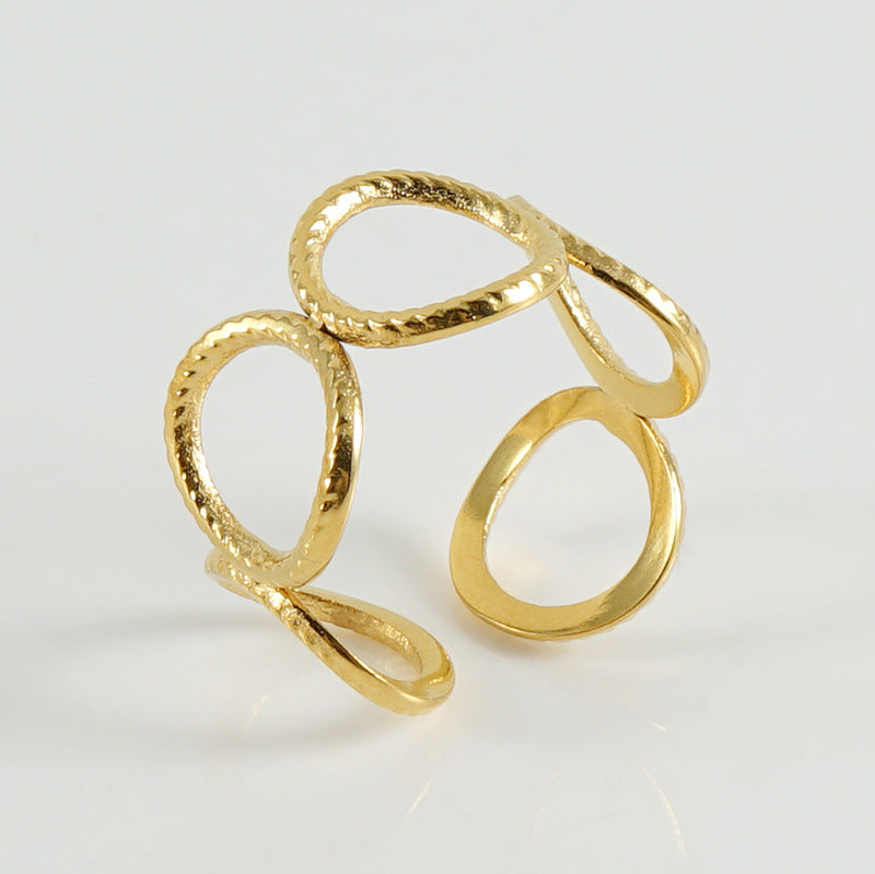 Personalized Titanium Steel Ring for Women - Elegant and Unique