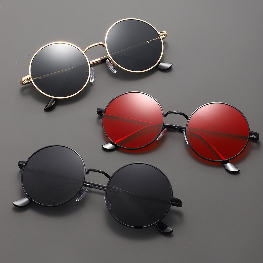 Round Vintage UV Protective Sunglasses for Trendy Style