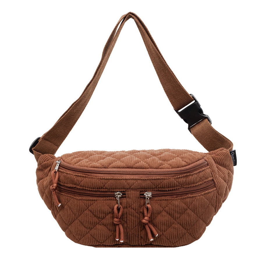 Solid-color Down Cotton Chest Bag - Versatile Women's Crossbody